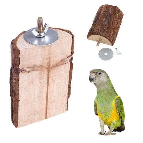 Natural wooden parrot - natural, bird