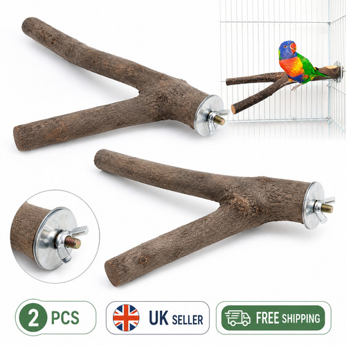 2pcs wooden bird - 2pcs, perches