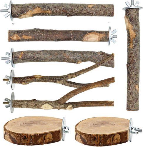 8pcs natural wood bird cage - bird,