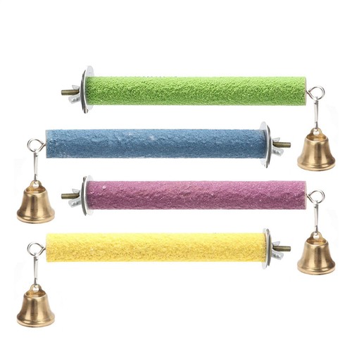 Bird perch stand - with, bell