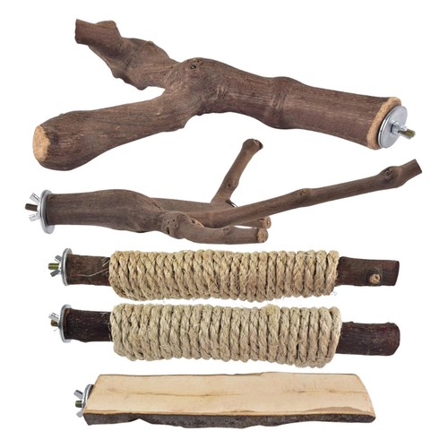 5pcs bird perches natural - natural, wood