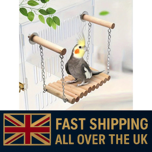Parrot toys metal - parrot, rope