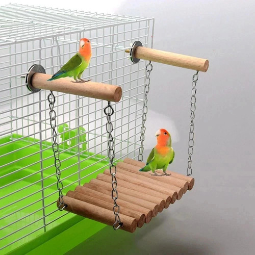 Parrot toys metal - metal, rope